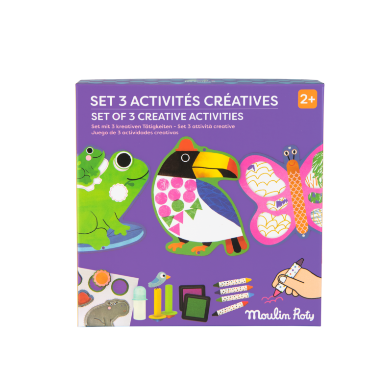 Coffret multi-activités Les Toupitis avec animaux colorés et outils créatifs