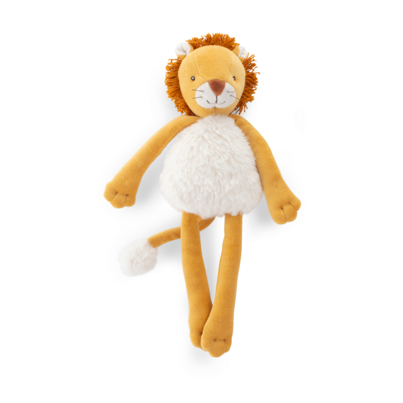 Doudou Hochet Lion Mamba - La Forêt Mawa, peluche douce et colorée